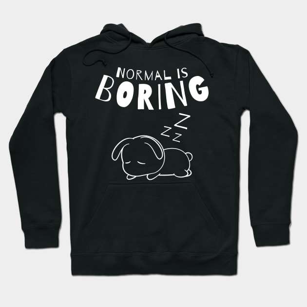 Normal Is Boring. Dog Lover Design. Hoodie by That Cheeky Tee